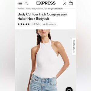 Express Body Contour Collection White Bodysuit